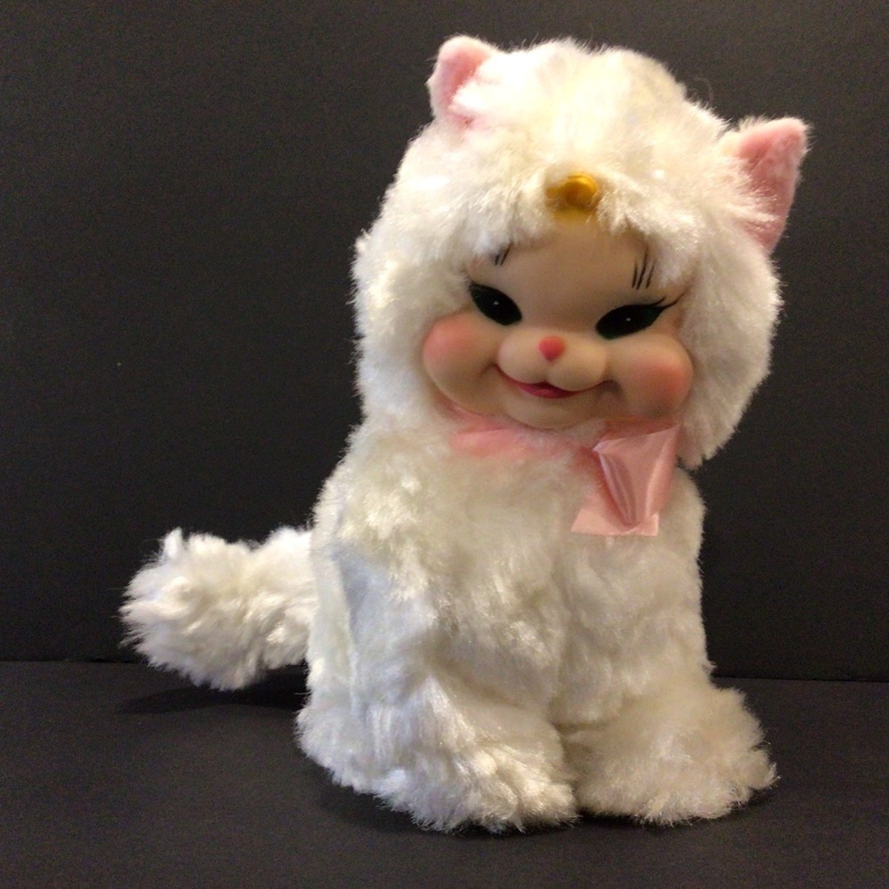 Vintage Rushton rubber face cat plush